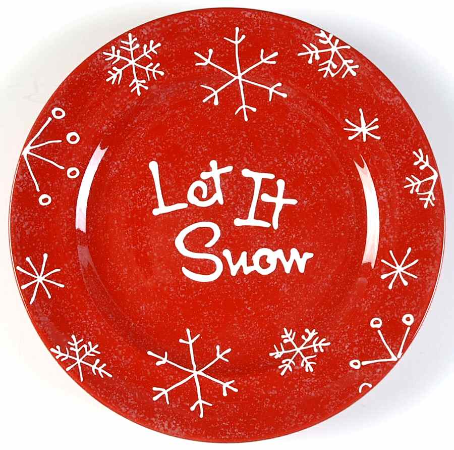 Let It Snow Dessert/Pie Plate by Park Designs-1