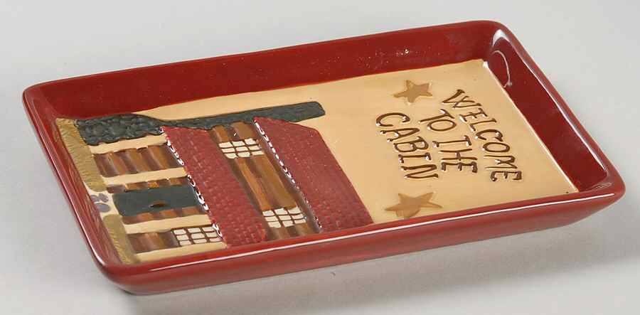 Log Cabin Spoon Rest/Holder (Holds 1 Spoon) by Park Designs-1