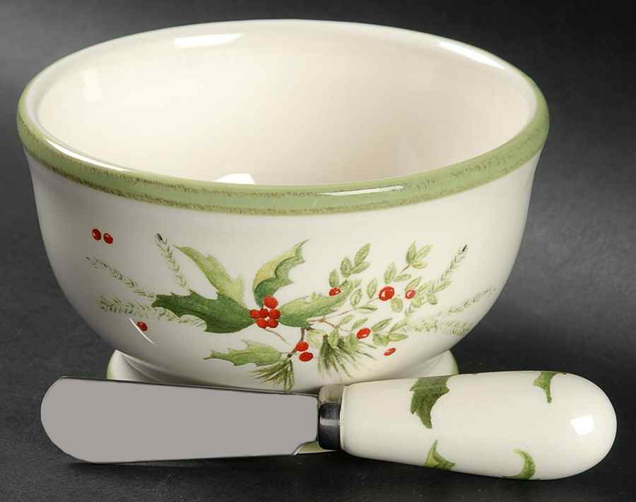 Holly & Ivy Dip Bowl & Spreader Set by Park Designs-1