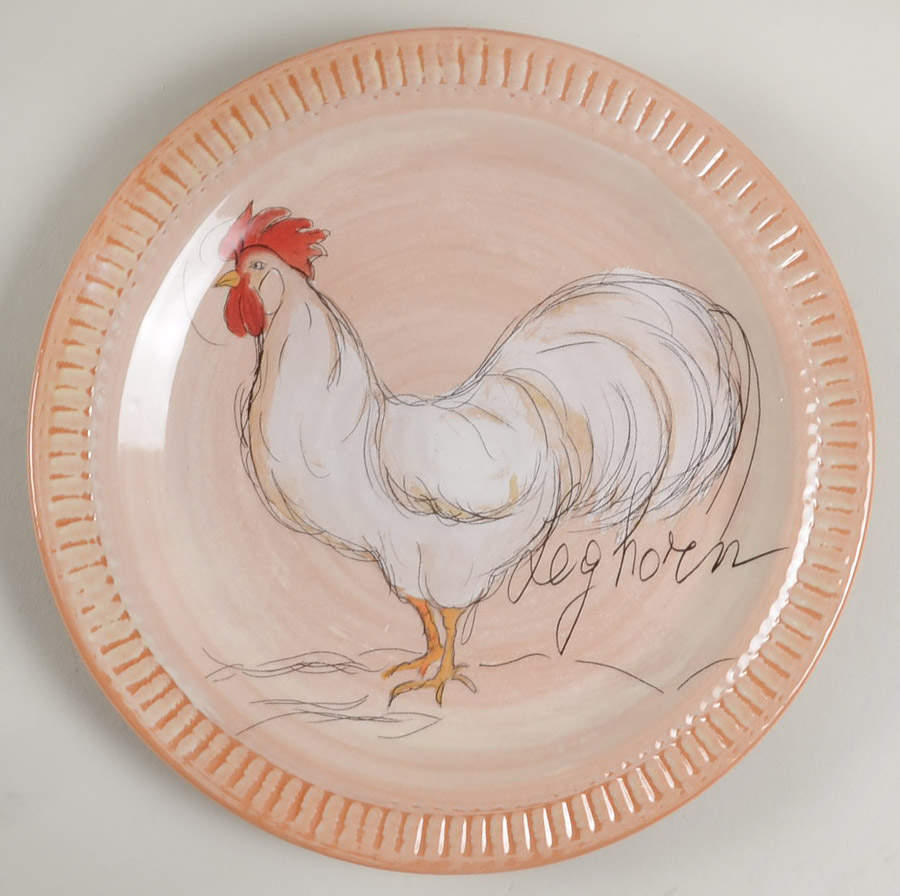Rooster Luncheon Plate by Pottery Barn China-1