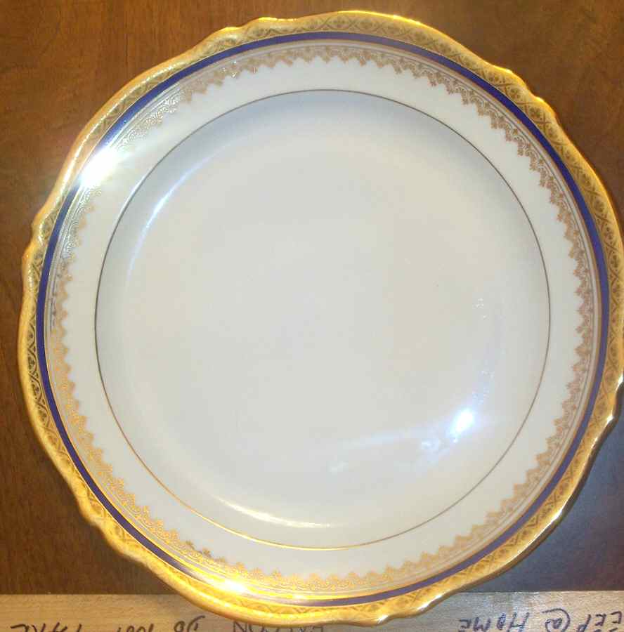 Bleu Au Cobalt Dinner Plate by Porcelaine d'Art-1