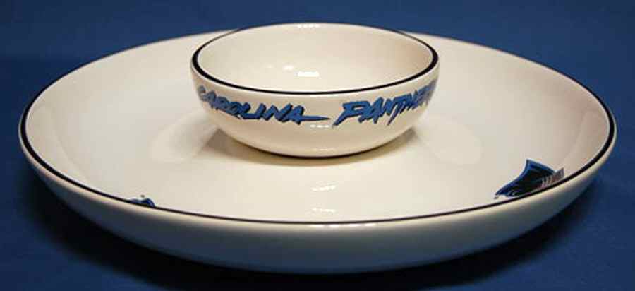 Carolina Panthers (2 Piece) Chip & Dip Set by Pfaltzgraff-1