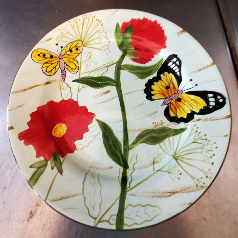 Butterfly Garden Salad Plate by Prima Design-1