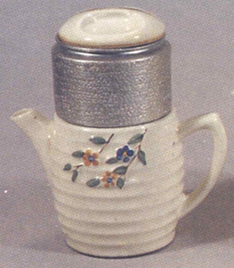 Beehive Floral Spray Small Coffee Pot & Lid w/Metal Drip by Porcelier-1