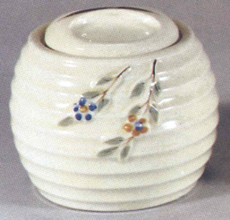 Beehive Floral Spray Sugar Bowl & Lid by Porcelier-1