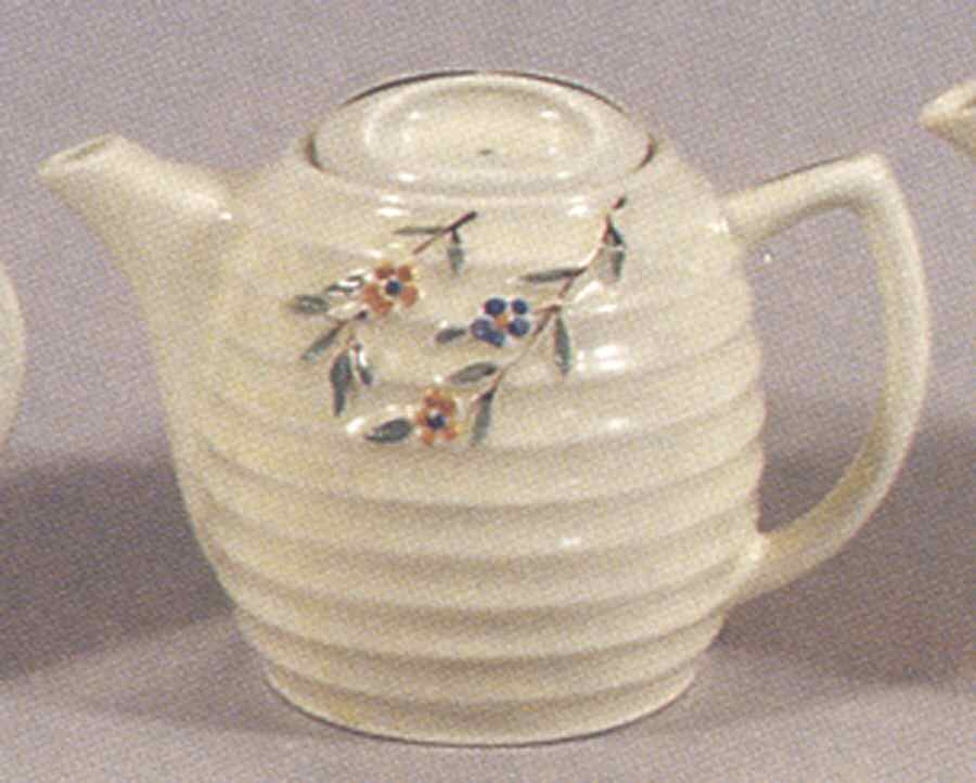 Beehive Floral Spray Teapot & Lid by Porcelier-1