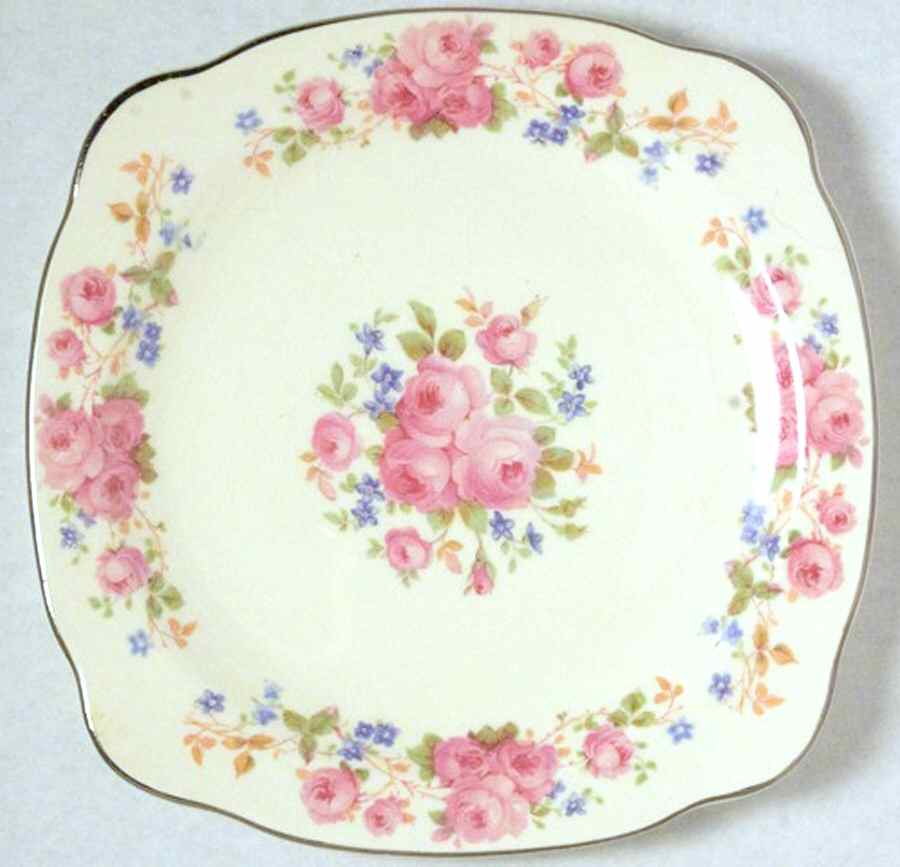 Imperial Rose Bread & Butter Plate by Paden City-1