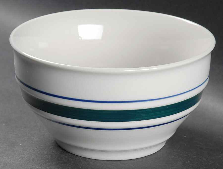 Clipper Green Blue Soup/Cereal Bowl by Pfaltzgraff-1