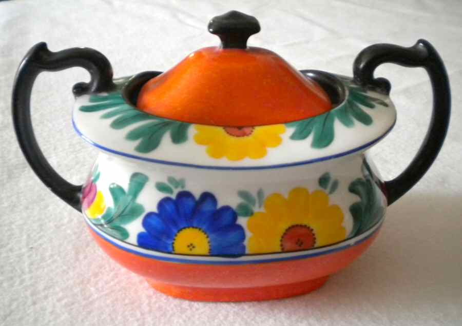 PHE54 Sugar Bowl & Lid by Phoenix (Czech)-1