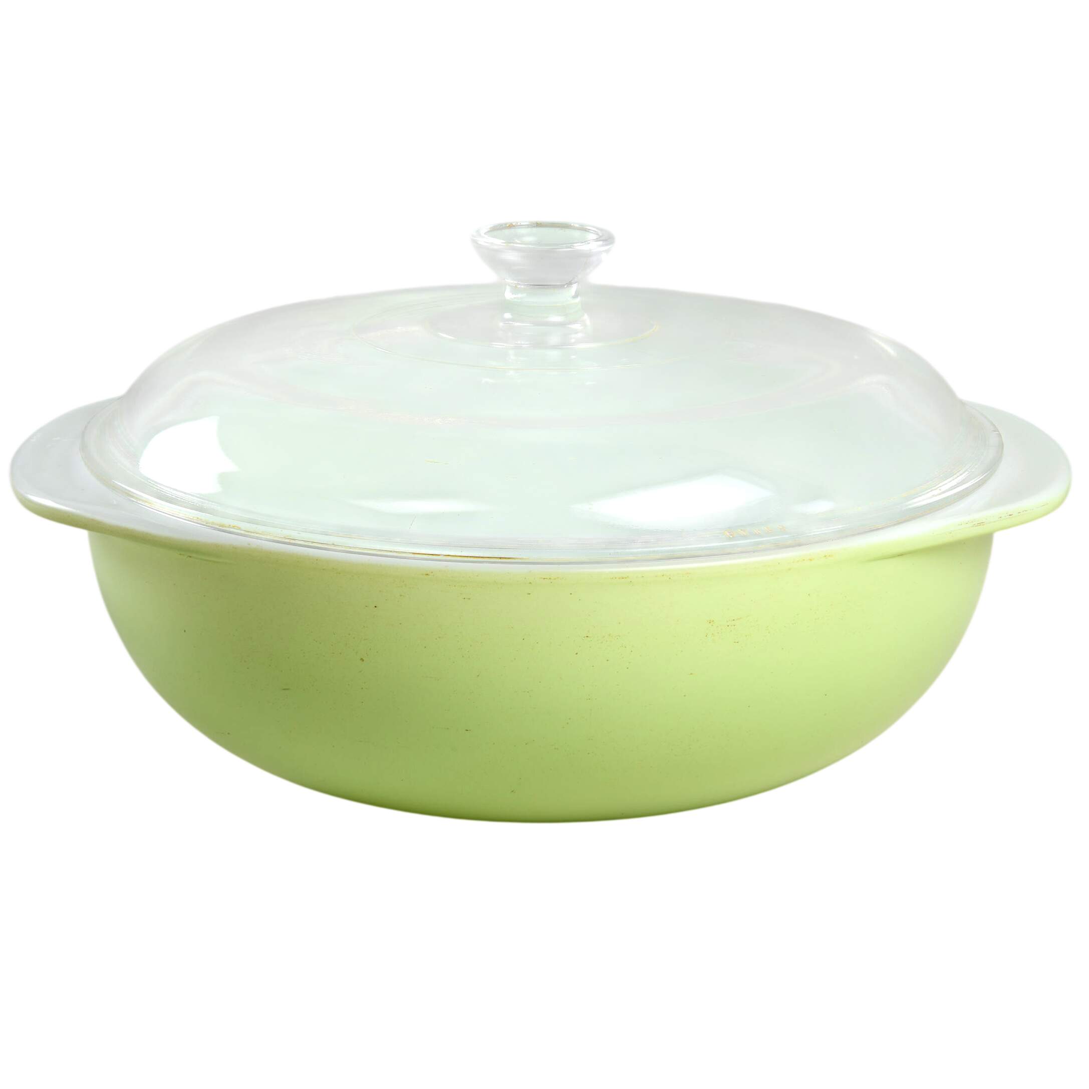 Lime 2 Qt Round Covered Casserole by Pyrex-1