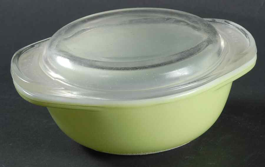 Lime Individual Casserole & Lid by Pyrex-1