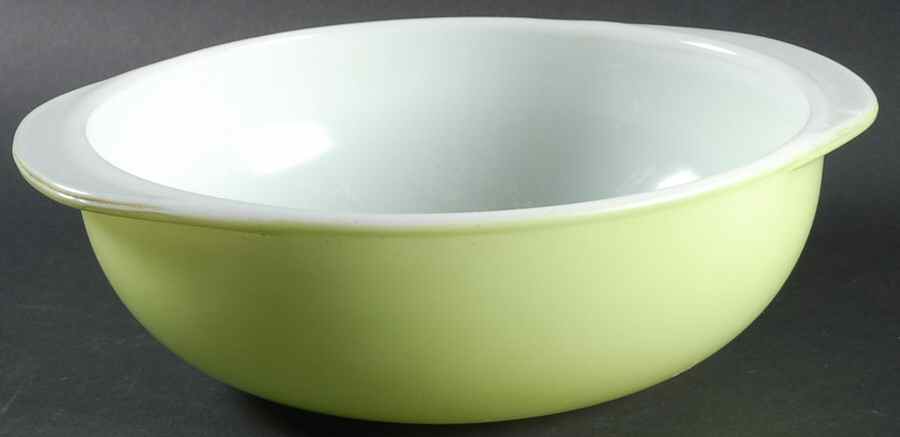 Lime 2 Qt Round Covered Casserole No Lid by Pyrex-1