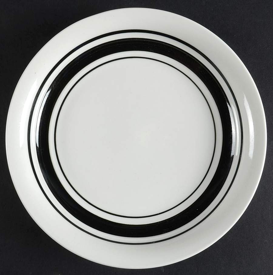 Clipper Black Salad Plate by Pfaltzgraff-1
