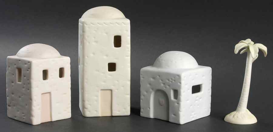 House Set & Palm Tree-Mini Nativity Sword-House Set & Palm Tree - Sword Trademark With Box by Precious Moments-1