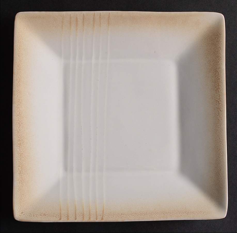 Cream Embossed Salad Plate by Pier 1-1