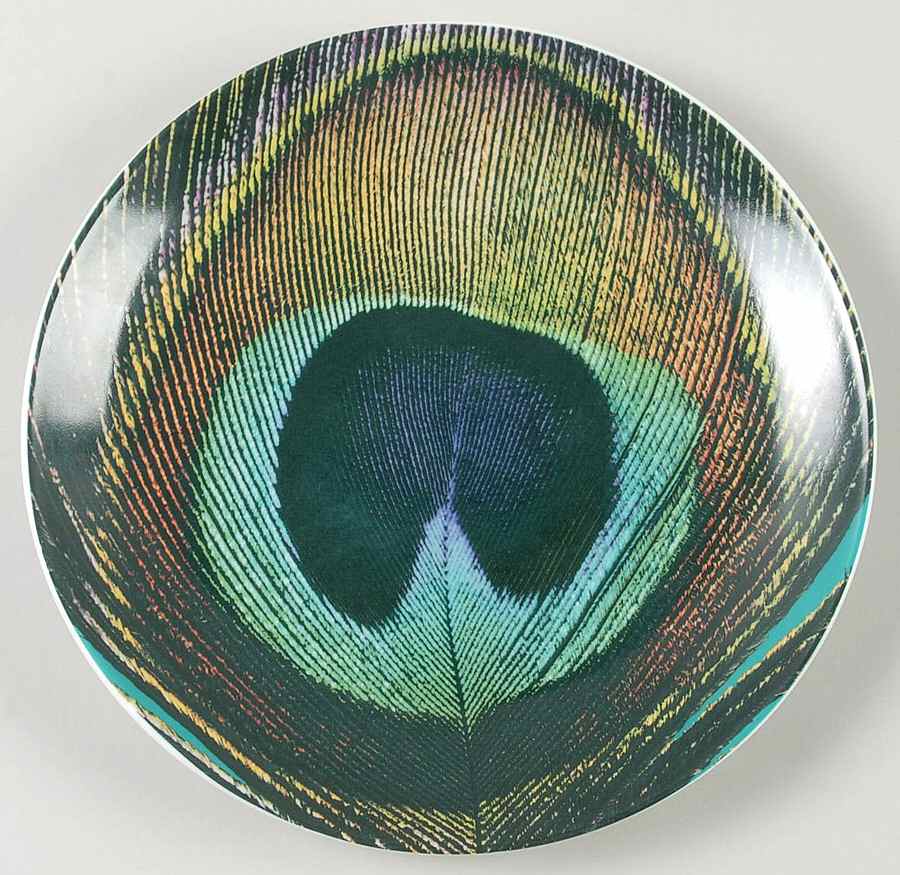 Paradise Peacock Salad/Dessert Plate by PaperProducts Design-1