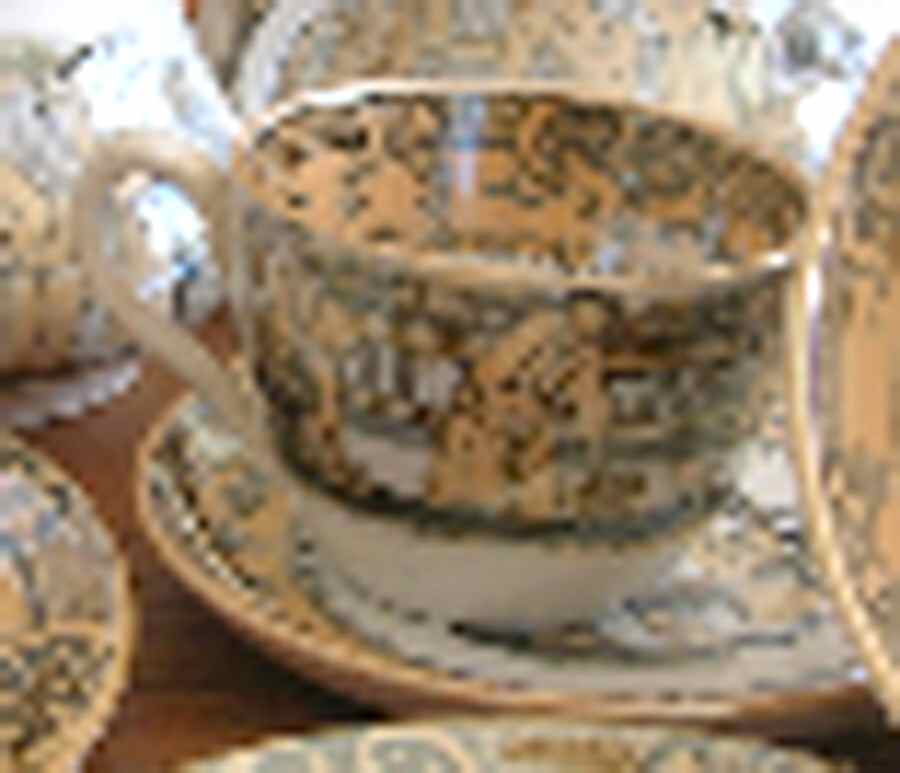 Sana Flat Cup & Saucer Set by Petrus Regout & Co-1