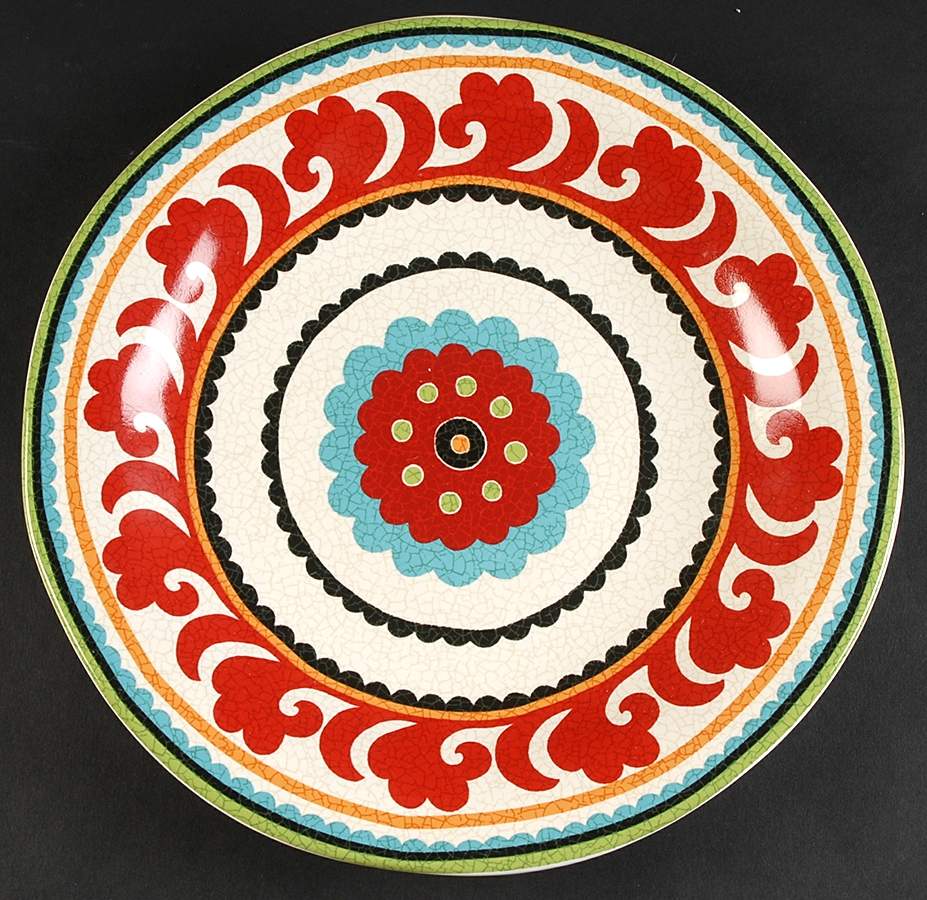 Suzani Medallion Dinner Plate by Pier 1-1