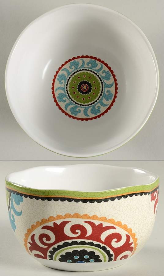 Suzani Medallion Soup/Cereal Bowl by Pier 1-1