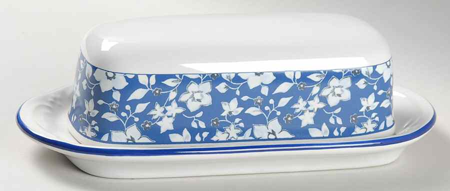 Blue Meadows (Smooth) 1/4 Lb Covered Butter by Pfaltzgraff-1