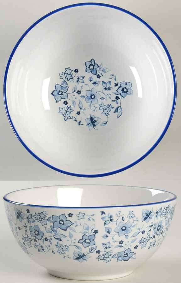 Blue Meadows (Smooth) Soup/Cereal Bowl by Pfaltzgraff-1