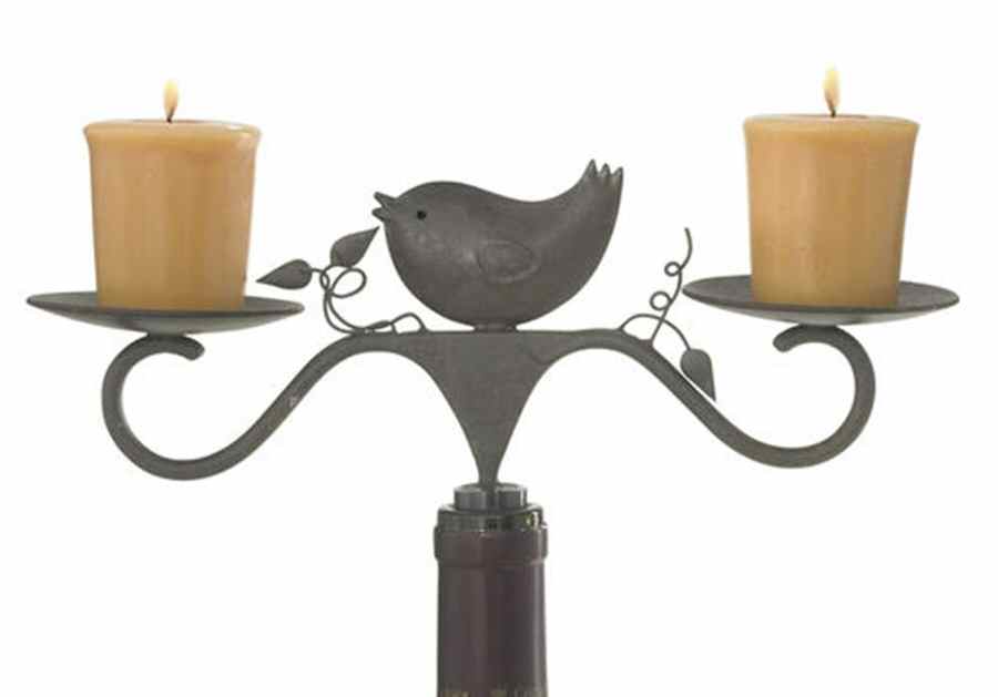 Birds & Bees 2 Light Candle Wine Bottle Stopper by Park Designs-1