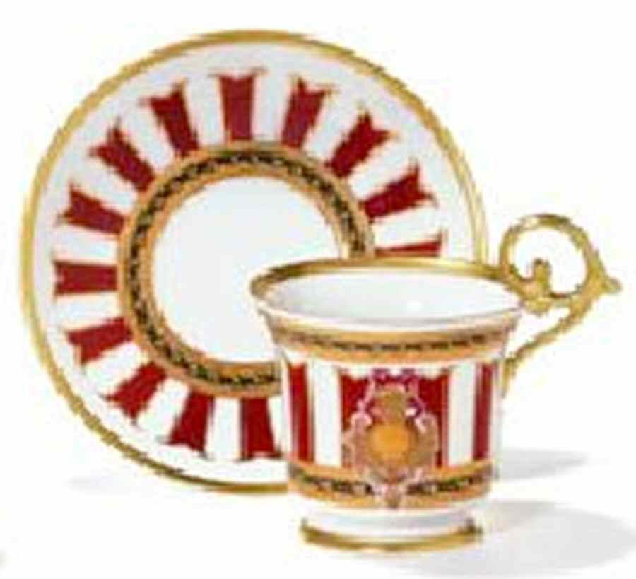 PIR186 Footed Cup & Saucer Set by Pirkenhammer-1