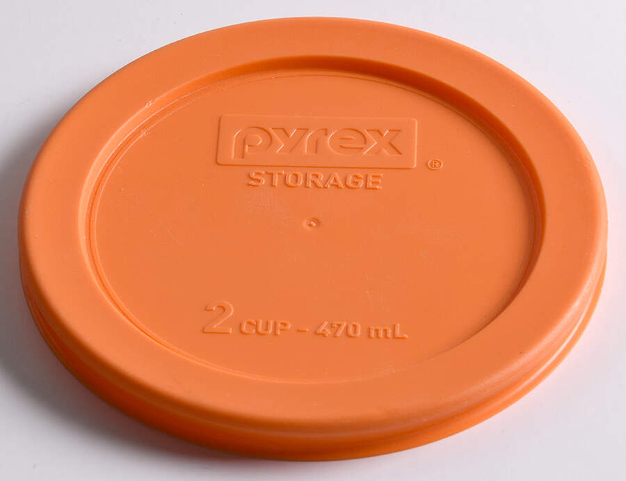 Storage Containers Orange Plastic Lid #7200-Pc by Pyrex-1