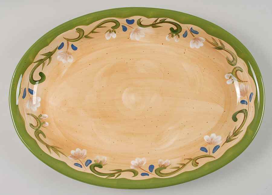 Tuscany Floral 15" Oval Serving Platter by Pfaltzgraff-1