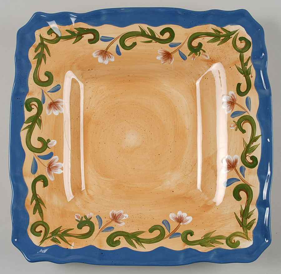 Tuscany Floral 12" Square Serving Platter by Pfaltzgraff-1
