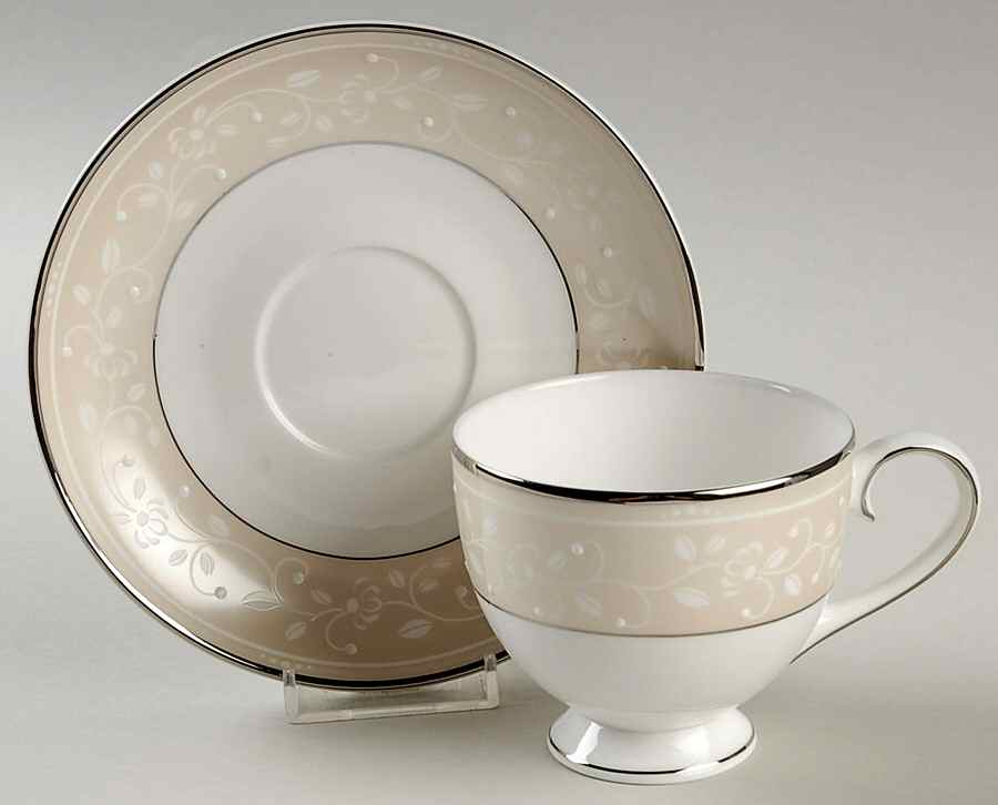 Sweet Elegance Footed Cup & Saucer Set by Princess House-1