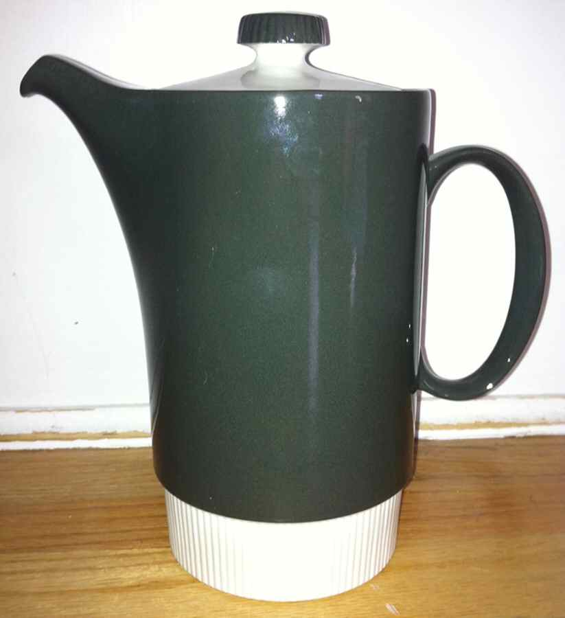 Charcoal Coffee Pot & Lid by Poole Pottery-1