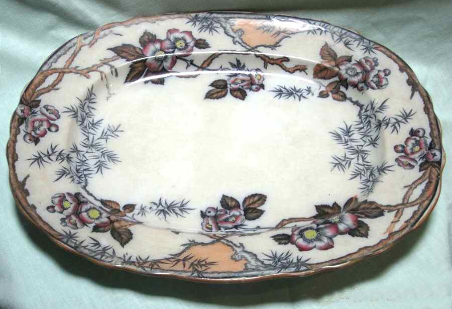 Apple Blossom 20" Oval Serving Platter by Pinder, Bourne & Co-1