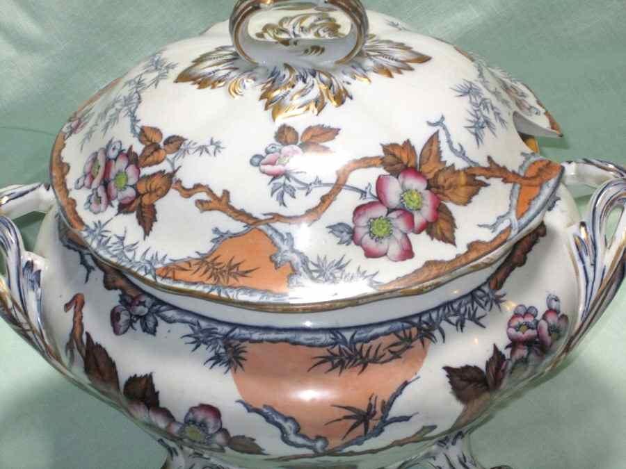 Apple Blossom Tureen &  Lid by Pinder, Bourne & Co-1