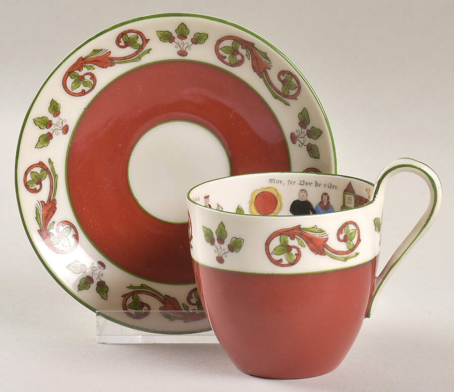 PRG74 Flat Demitasse Cup & Saucer Set by Porsgrund-1