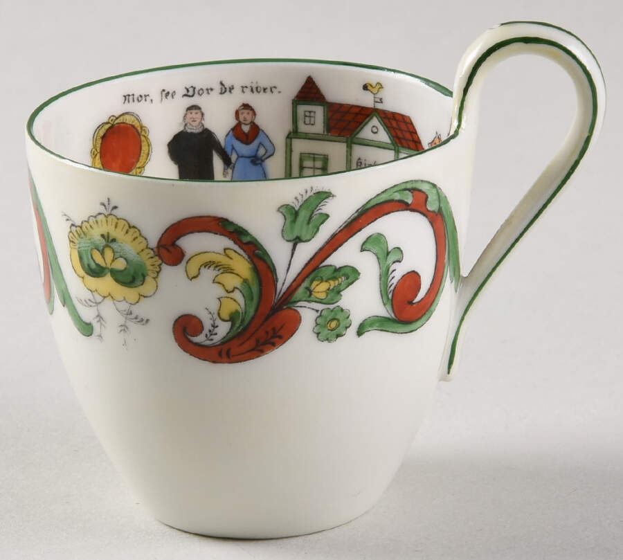 PRG74 Flat Demitasse Cup & Saucer Set by Porsgrund-1