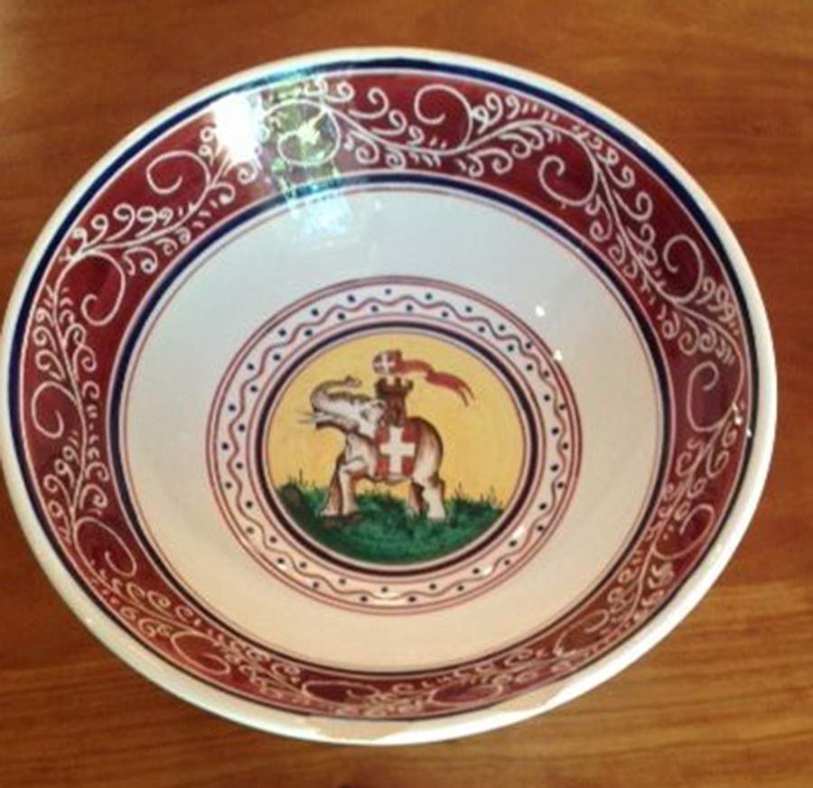 Torre (Elephant) 8" Individual Pasta Bowl by Palio Di Siena-1