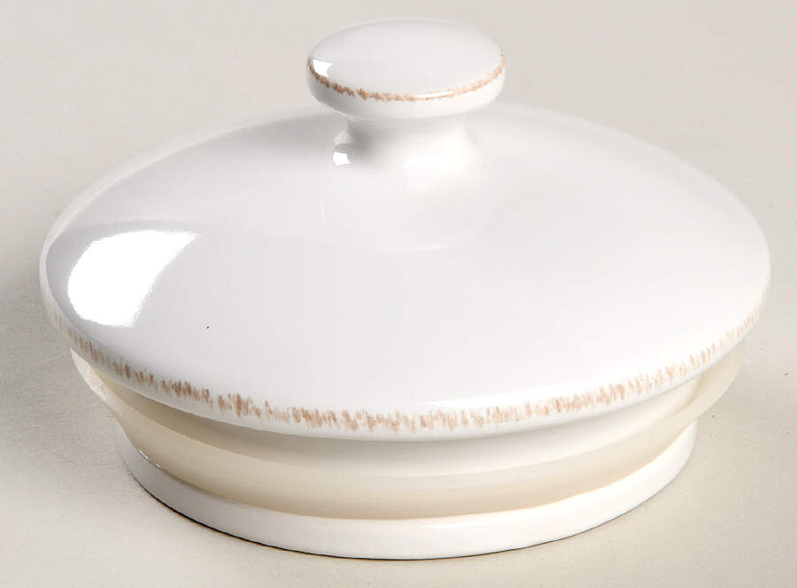 Cambria Stone (White) Lid for Medium Canister by Pottery Barn China-1