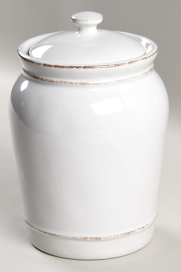 Cambria Stone (White) Medium Canister & Lid by Pottery Barn China-1