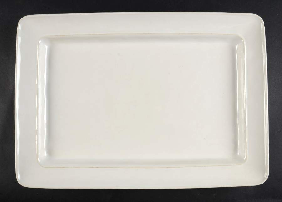 Cambria Stone (White) 16" Rectangular Serving Platter by Pottery Barn China-1
