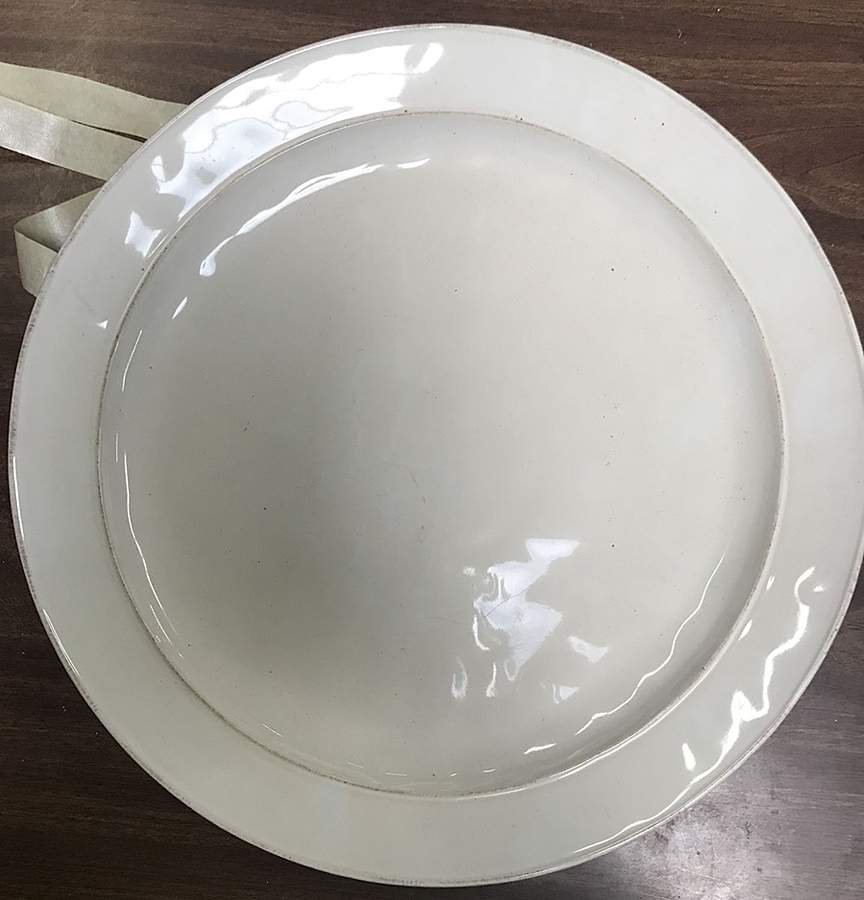 Cambria Stone (White) 16" Chop Plate (Round Platter) by Pottery Barn China-1