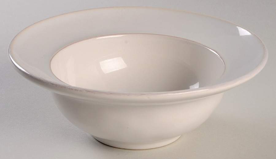 Cambria Stone (White) Rim Soup Bowl by Pottery Barn China-1
