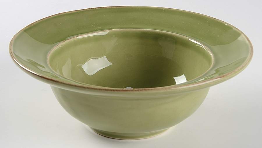 Cambria Mint Rim Soup Bowl by Pottery Barn China-1