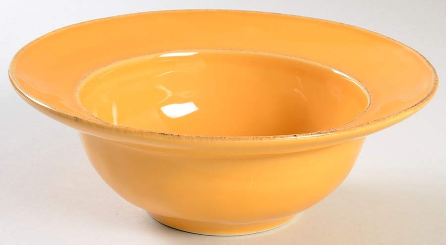 Cambria Saffron Rim Soup Bowl by Pottery Barn China-1
