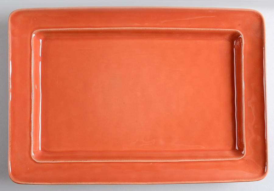 Cambria Persimmon 16" Rectangular Serving Platter by Pottery Barn China-1