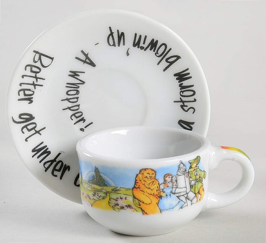 Wizard of Oz Flat Toy Cup and Saucer Set by Cardew Design-1