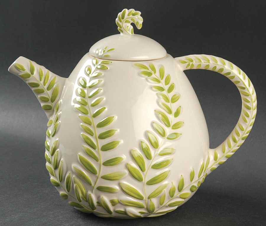 Fern Teapot & Lid by Pottery Barn China-1