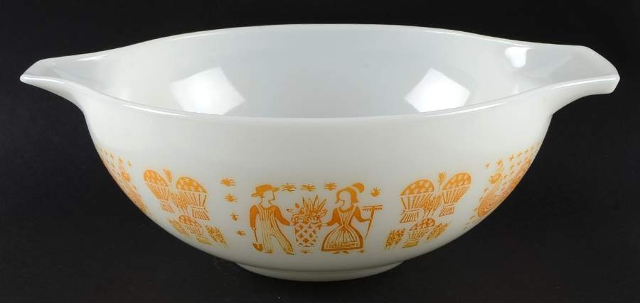 Butterprint-Orange 13" Cinderella Mixing Bowl by Pyrex-1