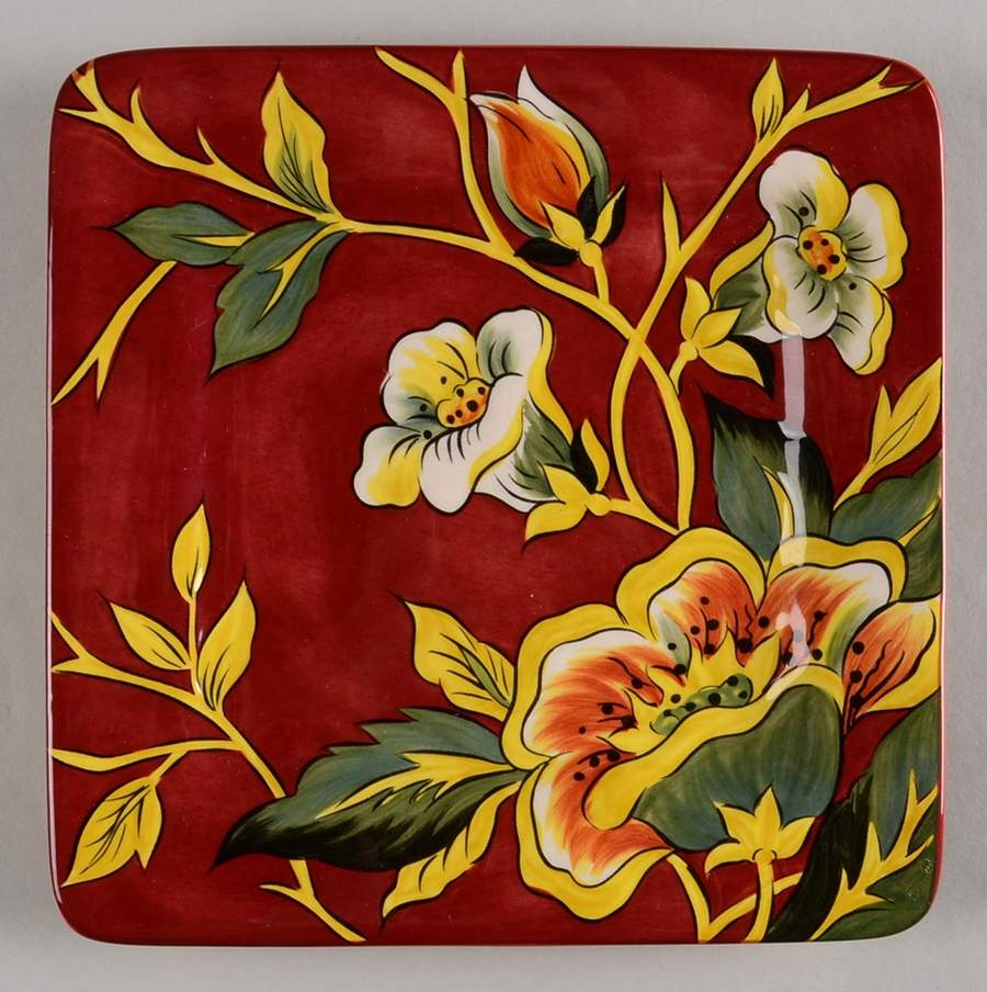 Cassandra Red Salad Plate by Pier 1-1