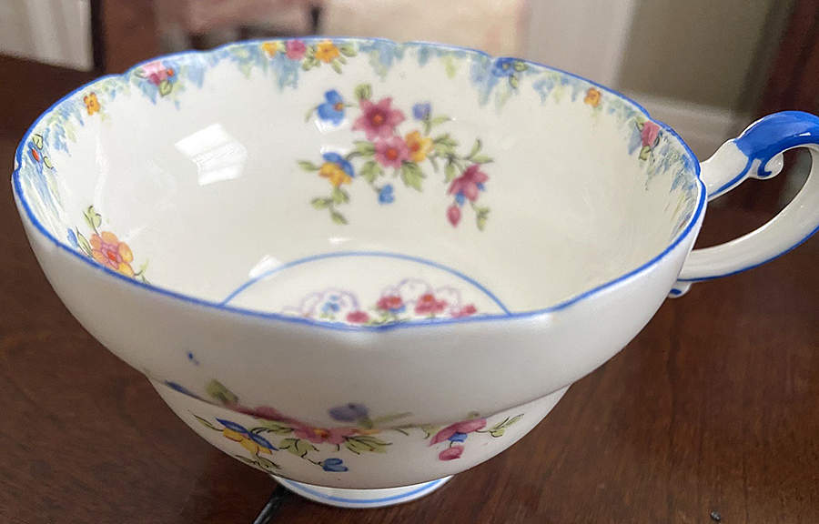 Haddon Hall (Blue Trim) Footed Cup by Paragon-1